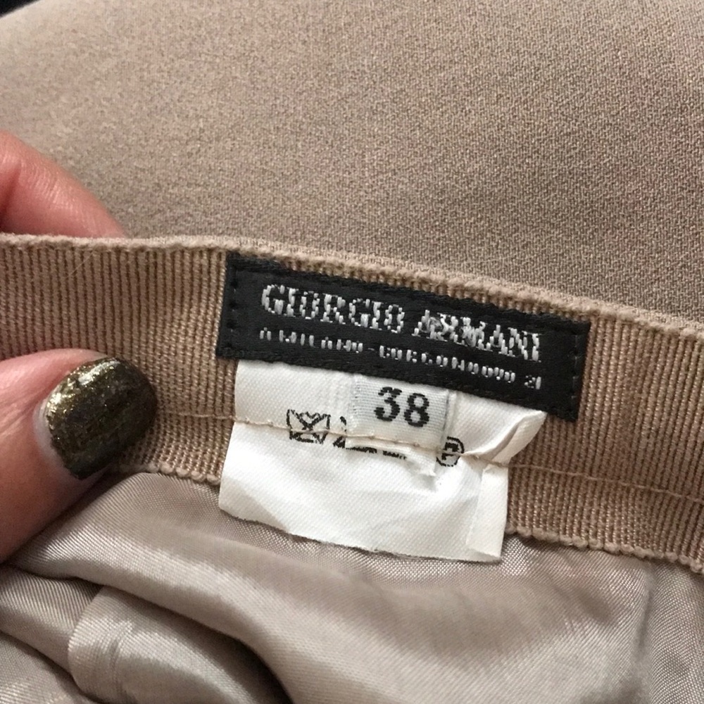 Tan lined Giorgio Armani pencil skirt size 38